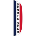 "SPORTS GEAR" 3' x 12' Stationary Message Flutter Flag